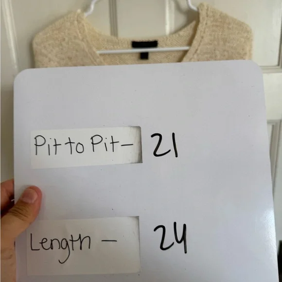 NWT J.Crew Swing Flare Sleeve sweater in cream size small - Picture 9 of 9